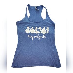 Bella Canvas Blue‎ Disney Princess Squad Goals Tank Top Size Small Womens